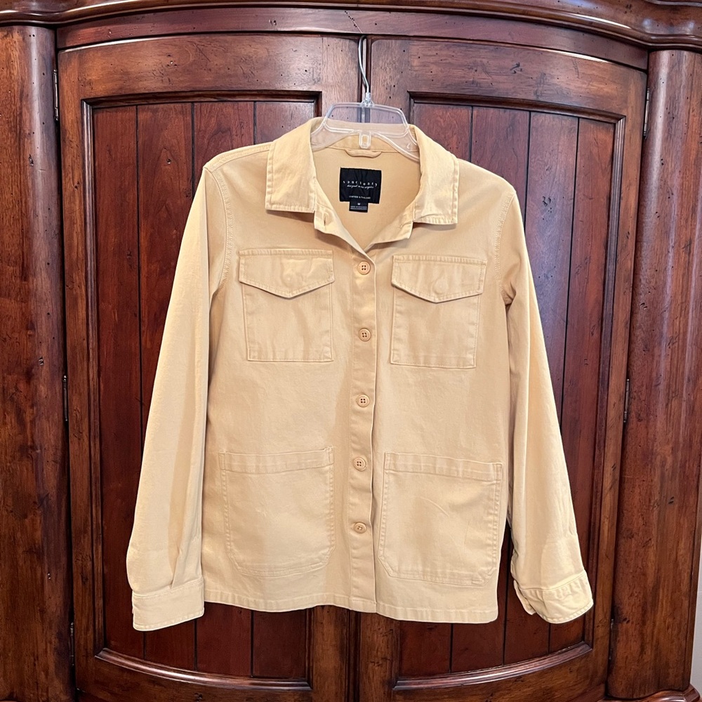 Shirt jacket made by Sanctuary   Gold color. Front pockets, button up